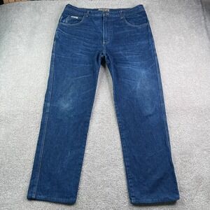 Schaefer Outfitter Jeans Mens 38x32 Blue Ranch Hand Dungarees Made in USA Denim